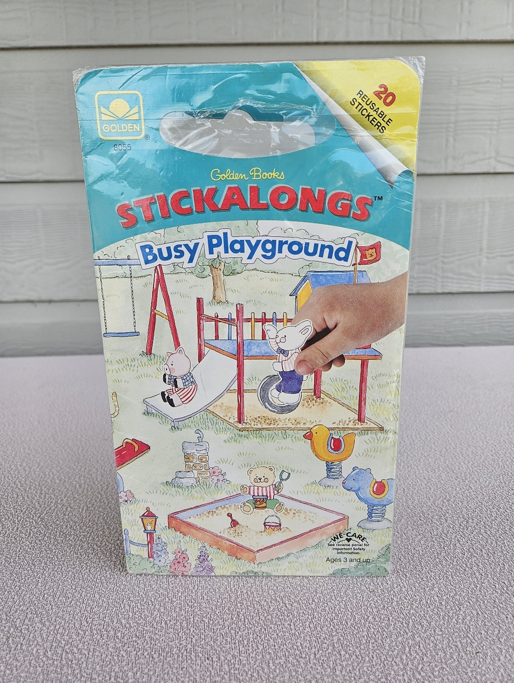 Golden Books Stickalongs Busy Playground Sticker Activity Play Set Book VTG 1994
